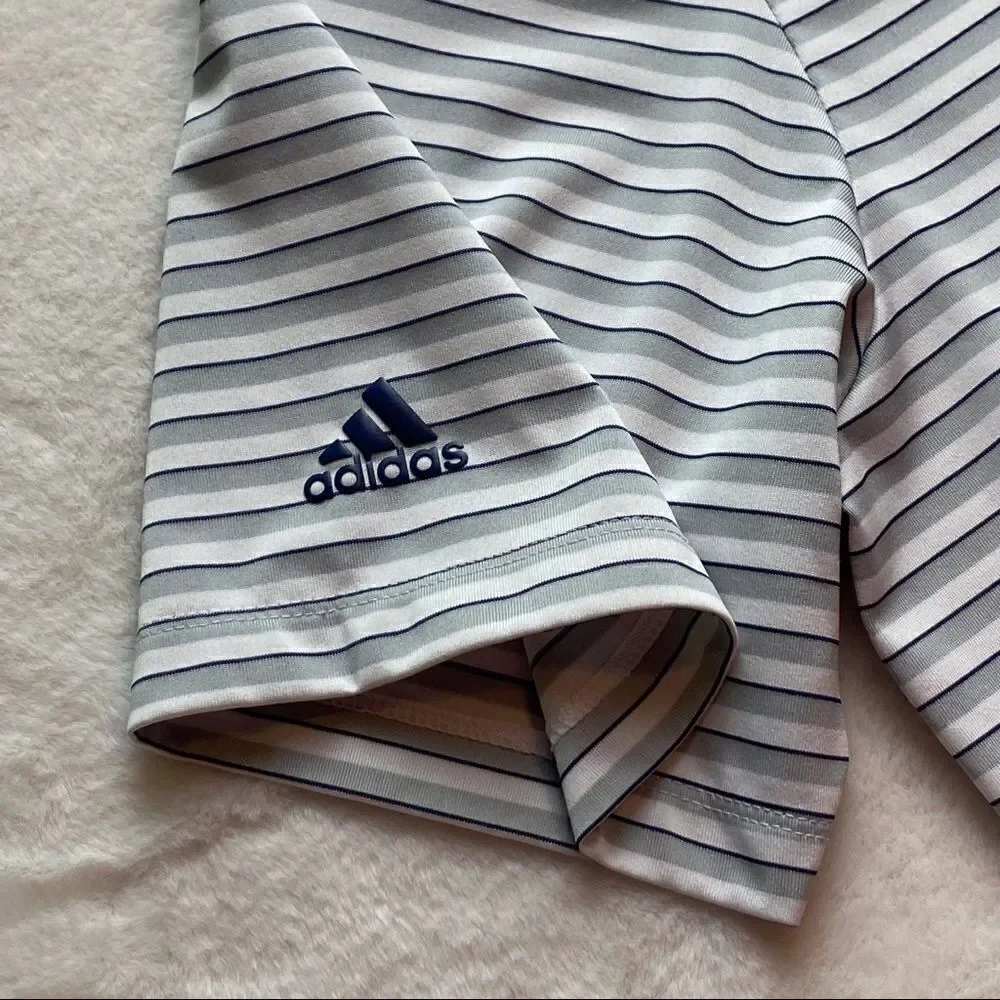 Adidas Striped Polo Size Medium